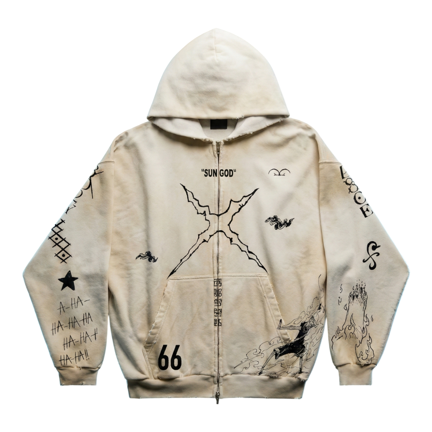 "SUN GOD" TATTOO HOODIE