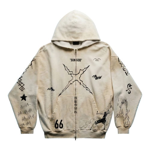 "SUN GOD" TATTOO HOODIE